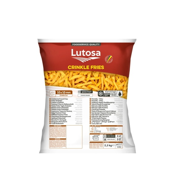 Lut. Frytki karbowane 12mm 2,5/10kg