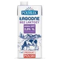 Mleko UHT 2% bez laktozy 1l/12szt