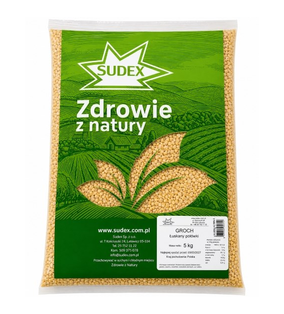 SUD Groch łuskany połówki 5kg
